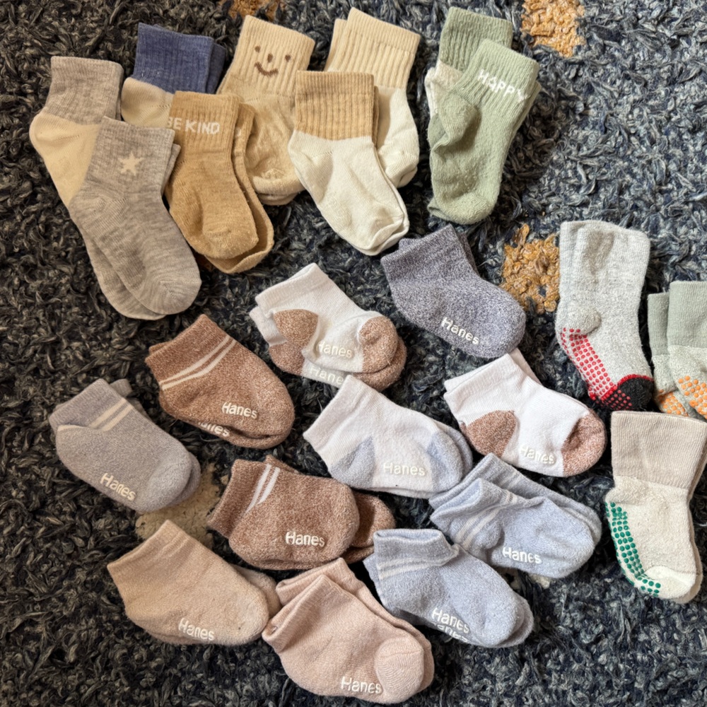 12-24 mo baby/toddler socks - set of 23 pairs